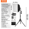 VEVOR Softbox Lighting Kit, 16" x 16", Professional Softbox with 45W LED Bulbs, 3000-6500K Adjustable Color Temperature, Tripod Stand, Remote Control, Studio Lights for Portrait shooting, Live Streaming