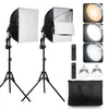VEVOR Softbox Lighting Kit, 16" x 16", Professional Softbox with 45W LED Bulbs, 3000-6500K Adjustable Color Temperature, Tripod Stand, Remote Control, Studio Lights for Portrait shooting, Live Streaming