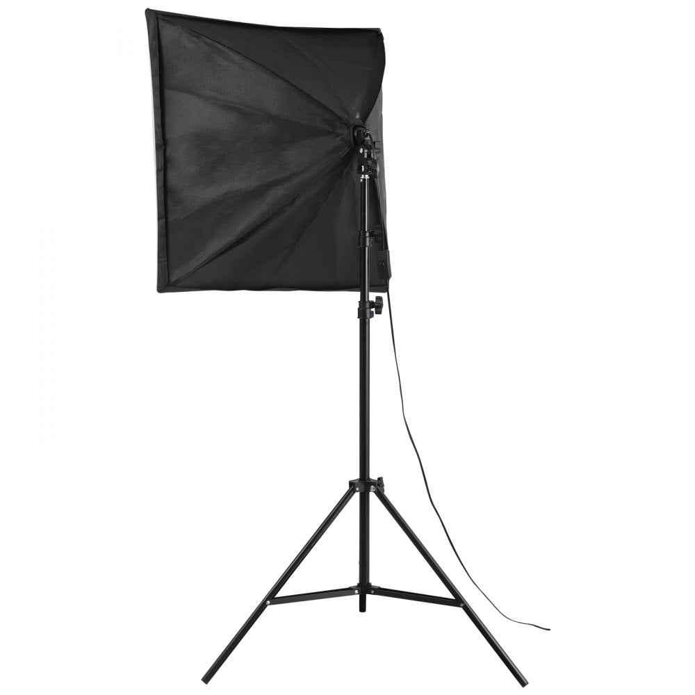 VEVOR Softbox Lighting Kit, 24" x 24", Professional Softbox with 30W 5500K LED Bulbs, Close to Natural Daylight, Adjustable Tripod Stand, Studio Lights for Photography, Vedio Recording, Live Streaming