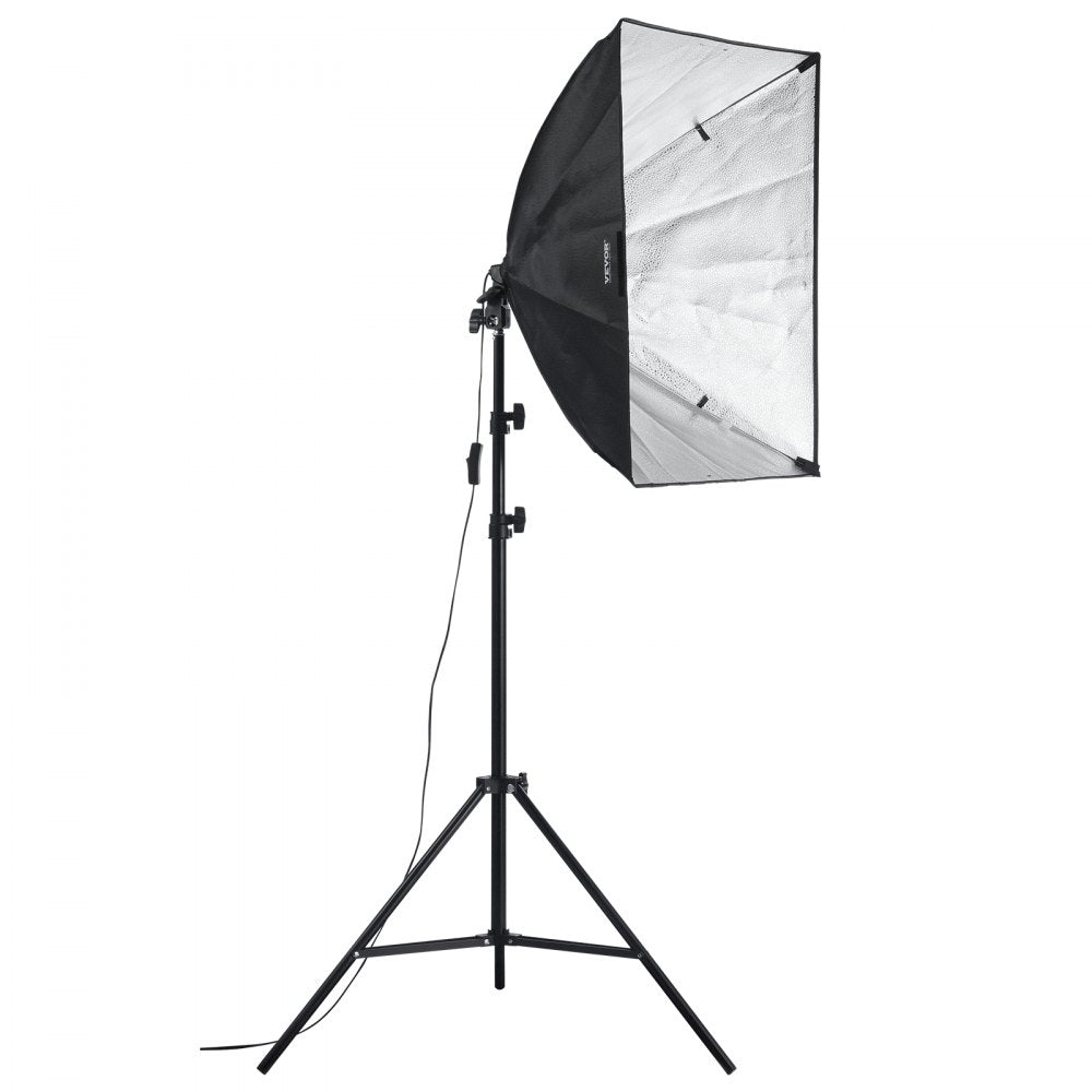 VEVOR Softbox Lighting Kit, 24" x 24", Professional Softbox with 30W 5500K LED Bulbs, Close to Natural Daylight, Adjustable Tripod Stand, Studio Lights for Photography, Vedio Recording, Live Streaming