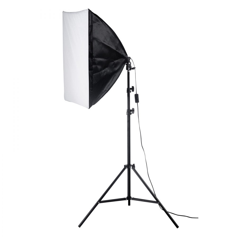 VEVOR Softbox Lighting Kit, 24" x 24", Professional Softbox with 30W 5500K LED Bulbs, Close to Natural Daylight, Adjustable Tripod Stand, Studio Lights for Photography, Vedio Recording, Live Streaming