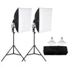 VEVOR Softbox Lighting Kit, 24" x 24", Professional Softbox with 30W 5500K LED Bulbs, Close to Natural Daylight, Adjustable Tripod Stand, Studio Lights for Photography, Vedio Recording, Live Streaming
