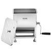 VEVOR Manual Meat Mixer, 15L Fixed Tank Meat Processing Equipment(Mixing Maximum 15LBS for Meat), Stainless Steel Meat Mixer, Sausage Mixer Machine with Lid and Handle, Ground Beef Hand Mixer