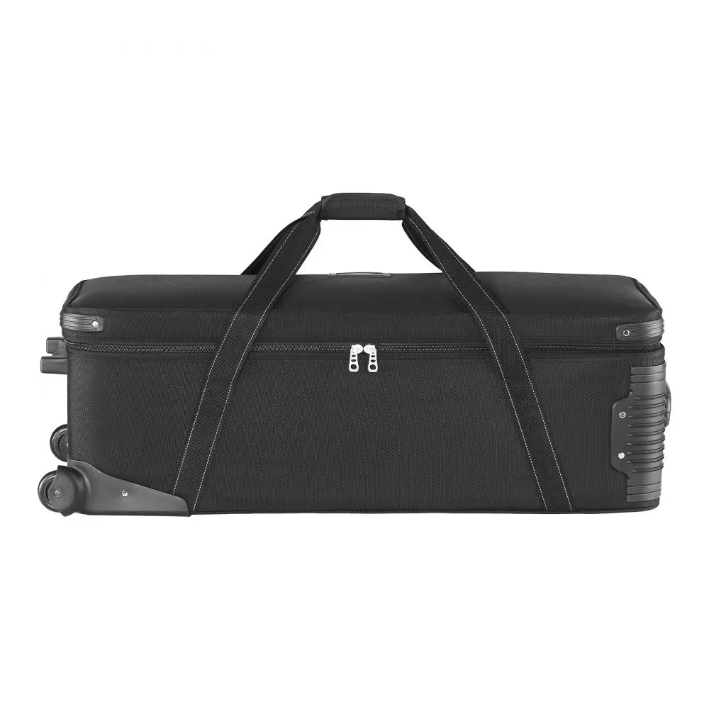 VEVOR Studio Equipment Trolley Case, 39.37 x 14.96 x 12.60 in / 100 x 38 x 32 cm, Rolling Camera Bag, Carrying Bag with Wheels Straps Padded Compartment Handle, for Light Stands, Tripods, Telescopes