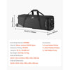 VEVOR Studio Equipment Trolley Case, 35.83 x 11.81 x 14 in / 91 x 30 x 35.5 cm, Rolling Camera Bag, Carrying Bag with Wheels Straps Padded Compartment Handle, for Light Stands, Tripods, Telescopes