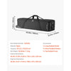 VEVOR Studio Equipment Trolley Case, 46.46 x 14.57 x 11.81 in / 118 x 37 x 30 cm, Rolling Camera Bag, Carrying Bag with Wheels Straps Padded Compartment Handle, for Light Stands, Tripods, Telescopes