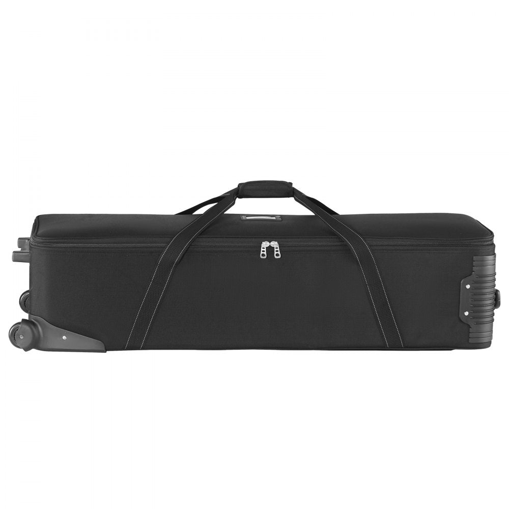 VEVOR Studio Equipment Trolley Case, 46.46 x 14.57 x 11.81 in / 118 x 37 x 30 cm, Rolling Camera Bag, Carrying Bag with Wheels Straps Padded Compartment Handle, for Light Stands, Tripods, Telescopes