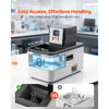 VEVOR Laboratory High-Temperature Circulating Oil Bath, Up to 300℃/572℉, 6 L Lab Constant Temperature Heating Tank, 0.1℃ High Precision, Internal and External Dual Circulation, for Laboratory