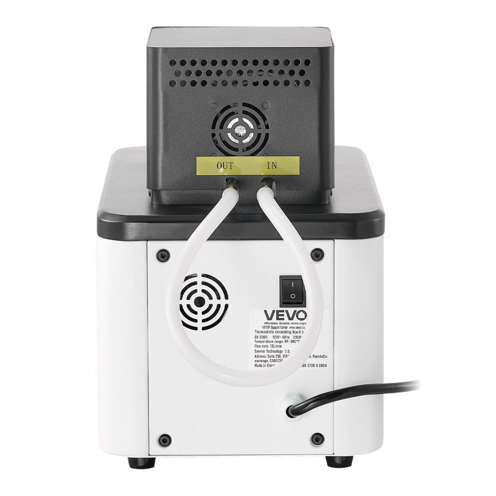 VEVOR Laboratory High-Temperature Circulating Oil Bath, Up to 300℃/572℉, 6 L Lab Constant Temperature Heating Tank, 0.1℃ High Precision, Internal and External Dual Circulation, for Laboratory