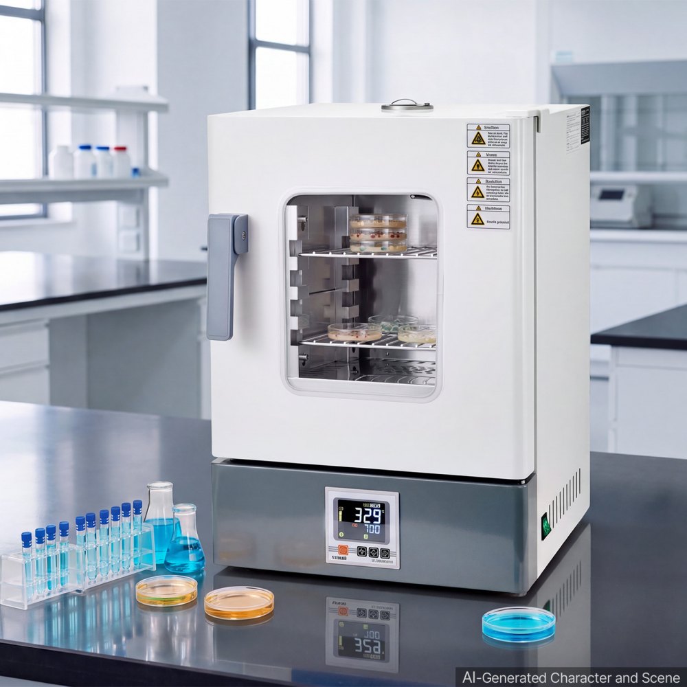 VEVOR Laboratory Incubator 5.3 Gal / 20 L Microbiological Lab Incubator, For Petri Dishes, Room Temp+41℉ to 158℉ PID Temperature Control, with Digital Panel and Glass Door, Constant Temperature