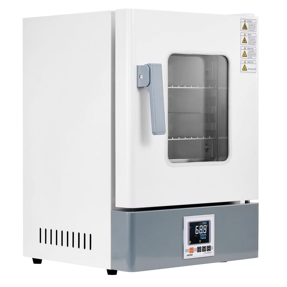 VEVOR Laboratory Incubator 5.3 Gal / 20 L Microbiological Lab Incubator, For Petri Dishes, Room Temp+41℉ to 158℉ PID Temperature Control, with Digital Panel and Glass Door, Constant Temperature