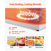 VEVOR Commercial Food Warmer, 1200W Electric Stainless Steel Steam Food Warmer, Fast Heating Countertop Buffet Bain Marie with Two 1/2 Size Food Pans, for Catering, Restaurants, Parties & Buffets