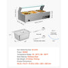 VEVOR Commercial Food Warmer, 1500W Electric Stainless Steel Steam Food Warmer with Glass Cover, 3-Pan Countertop Buffet Bain Marie with Soup & Perforated Ladles, for Catering, Restaurant & Party