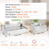 VEVOR 6-Pan Commercial Food Warmer, 6 x 8QT Electric Steam Table with Glass Cover, 1500W Countertop Stainless Steel Buffet Bain Marie 86-185°F Temp Control for Catering, Restaurants, Silver