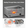 VEVOR 24QT Commercial Food Warmer, 2-Pan Electric Steam Table, 1200W Professional Countertop Stainless Steel Buffet Bain Marie with 86-185°F Temp Control for Catering, Buffet, Parties, Restaurants