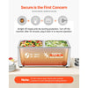 VEVOR 24QT Commercial Food Warmer, 2-Pan Electric Steam Table, 1200W Professional Countertop Stainless Steel Buffet Bain Marie with 86-185°F Temp Control for Catering, Buffet, Parties, Restaurants