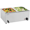 VEVOR 24QT Commercial Food Warmer, 2-Pan Electric Steam Table, 1200W Professional Countertop Stainless Steel Buffet Bain Marie with 86-185°F Temp Control for Catering, Buffet, Parties, Restaurants