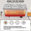 VEVOR 4-Pan Commercial Food Warmer, 16.4QT Electric Steam Table, 1200W Professional Countertop Stainless Steel Buffet Bain Marie with 86-185°F Temp Control for Catering and Restaurants, Silver