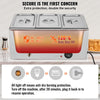 VEVOR 3-Pan Commercial Food Warmer, 17.4QT Electric Steam Table, 1200W Professional Countertop Stainless Steel Buffet Bain Marie with 86-185°F Temp Control for Catering and Restaurants, Silver