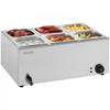 VEVOR 24QT Commercial Food Warmer, 6-Pan Electric Steam Table, 1200W Professional Countertop Stainless Steel Buffet Bain Marie with 86-185°F Temp Control for Catering, Buffet, Parties, Restaurants