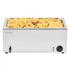 VEVOR 24QT Commercial Food Warmer, Full-Size Pan Electric Steam Table, 1200W Professional Countertop Stainless Steel Buffet Bain Marie with 86-185°F Temp Control for Catering, Buffet, Restaurants