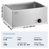 VEVOR Commercial Food Warmer 19QT Bain Marie 1200W Electric Buffet Warmer Steam Table Food Warmer Countertop Stainless Steel Food Warmer Wet or Dry Use for Parties, Catering and Restaurant