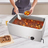 VEVOR Commercial Food Warmer 19QT Bain Marie 1200W Electric Buffet Warmer Steam Table Food Warmer Countertop Stainless Steel Food Warmer Wet or Dry Use for Parties, Catering and Restaurant