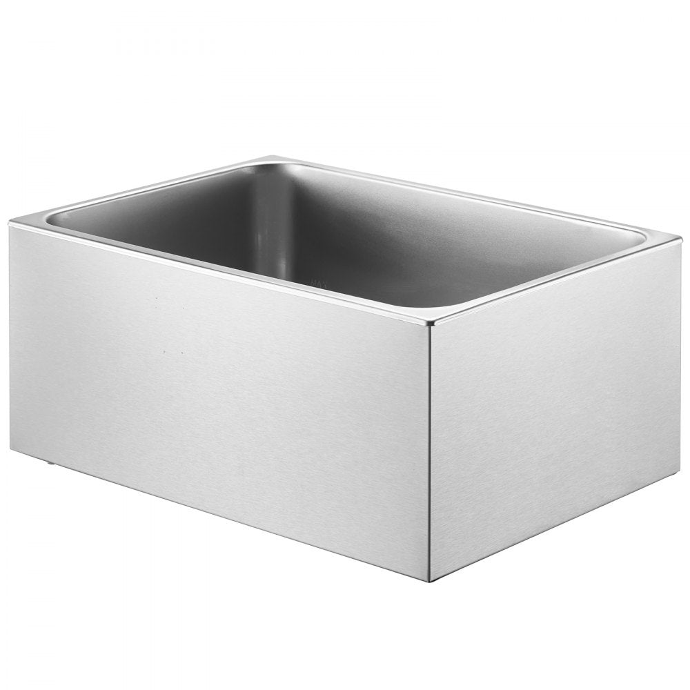 VEVOR Commercial Food Warmer 19QT Bain Marie 1200W Electric Buffet Warmer Steam Table Food Warmer Countertop Stainless Steel Food Warmer Wet or Dry Use for Parties, Catering and Restaurant