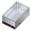 VEVOR Commercial Food Warmer, 1500W Electric Stainless Steel Steam Food Warmer, Fast Heating Countertop Buffet Bain Marie with Power Cord & Divider Strip, for Catering, Restaurants, Parties, Buffets