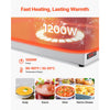 VEVOR Commercial Food Warmer, 1200W Electric Stainless Steel Steam Food Warmer, Fast Heating Countertop Buffet Bain Marie with Soup & Perforated Ladles, for Catering, Restaurants, Parties, Buffets