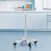VEVOR Mayo Stand, Stainless Steel Mayo Tray, Load Capacity up to 35 lbs, Adjustable Height 25.2"-39.8", Medical Tray on Wheels with Removable Tray for Spa, Salon, Clinic, Personal Care