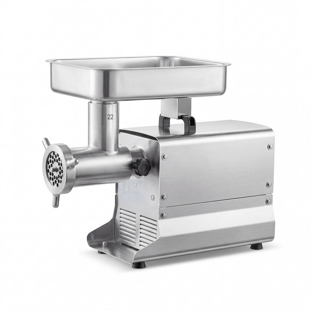 VEVOR Commercial Meat Grinder, 13 Lbs/Min Capacity, #22 Electric Meat Mincer with 3 Plates, 3 Sausage Stuffing Tubes, 750W/1HP Stainless Steel Sausage Maker for Home Kitchen & Restaurants, ETL Listed