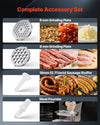VEVOR Commercial Electric Meat Grinder, 5 lbs/min Capacity, #8 Industrial Meat Mincer with 2 Stainless Steel Blades, 2 Grinding Plates, 600W Heavy-Duty Sausage Maker Stuffer, for Kitchen, Restaurant