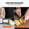 VEVOR Electric French Fry Cutter, Potato Slicer with 1/2-Inch and 3/8-Inch Stainless Steel Blades, Potato Cutter Chopper w/ Anti-slip Feet, Great for Potato, French Fries, Cucumber, Vegetables, Carrot