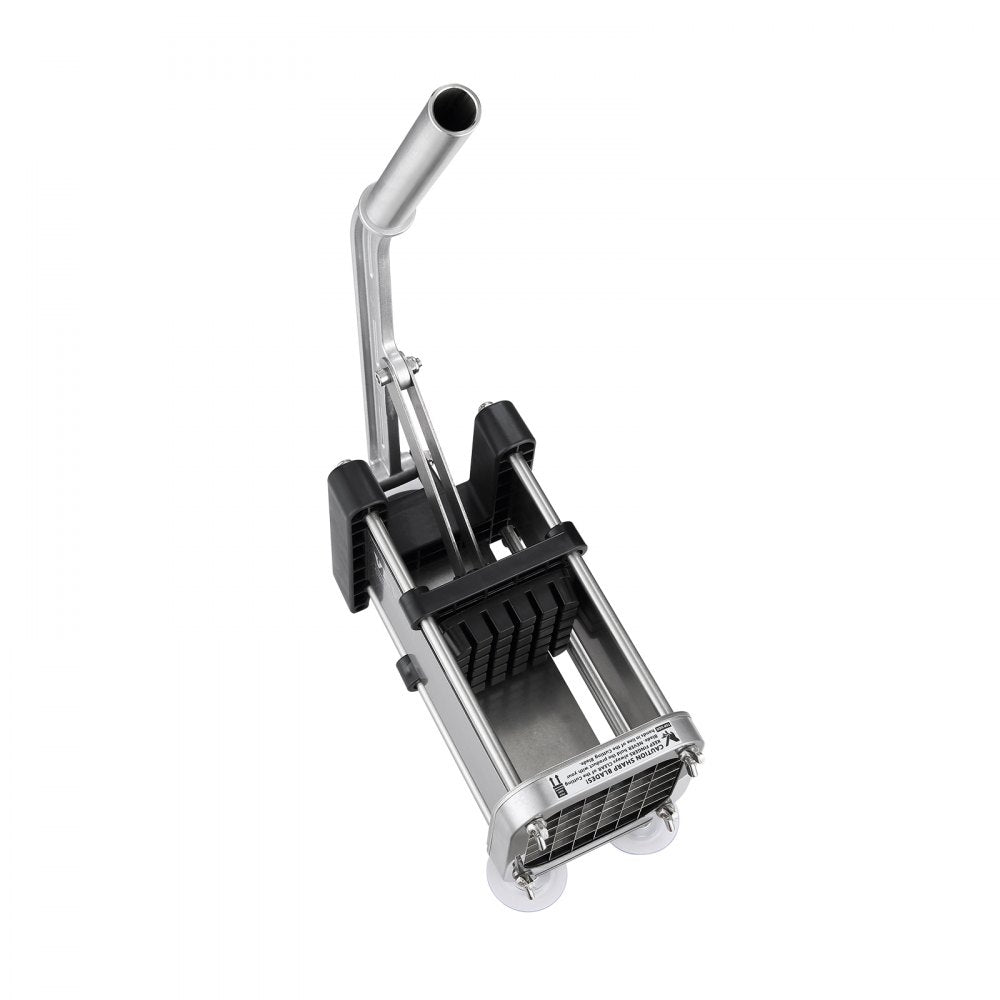 VEVOR French Fry Cutter, Potato Slicer with 1/2-Inch and 3/8-Inch Stainless Steel Blades, Manual Potato Cutter Chopper with Suction Cups, Great for Potato, French Fries, Cucumber, Vegetables, Carrot