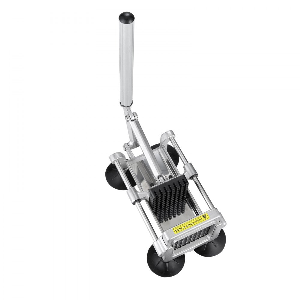 VEVOR French Fry Cutter, Potato Slicer with 1/2" 3/8" 1/4" Stainless Steel Blades, Manual Potato Cutter Chopper with Suction Cups, Great for Potato, French Fries, Cucumber, Vegetables, Carrot