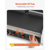 VEVOR Commercial Panini Grill, 3600W Electric Sandwich Panini Maker, Stainless Steel Double Sandwichs Press with Handle and Temp Control, 19x9 in Full Grooved Enamel Plate, for Hamburger Steak Bacon