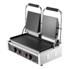 VEVOR Commercial Panini Grill, 3600W Electric Sandwich Panini Maker, Stainless Steel Double Sandwichs Press with Handle and Temp Control, 19x9 in Full Flat Enamel Plate, for Hamburger Steak Bacon