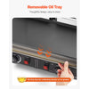 VEVOR Commercial Panini Grill, 3600W Electric Sandwich Panini Maker, Stainless Steel Double Sandwichs Press Grill with Handle and Temp Control, 19x9 in Flat Enamel Plate for Hamburger Steak Bacon
