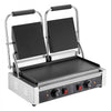 VEVOR Commercial Panini Grill, 3600W Electric Sandwich Panini Maker, Stainless Steel Double Sandwichs Press Grill with Handle and Temp Control, 19x9 in Flat Enamel Plate for Hamburger Steak Bacon