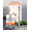 VEVOR Cigarette Butt Receptacle, Stainless Steel Cylinder Cigarette Butt Container, Freestanding and Weatherproof Outdoor Cigarette Butt Disposal for Garden, Office, Restaurant, Hotel, Bar, Silver