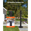 VEVOR Cigarette Butt Receptacle, Commercial Cylinder Cigarette Butt Container, Freestanding and Weatherproof Outdoor Cigarette Butt Disposal for Garden, Office, Restaurant, Hotel, Bar, Patio, Black