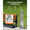 VEVOR Cigarette Butt Receptacle, Square Cigarette Butt Container with 4 Disposal Openings & Top Cover, Stainless Steel Outdoor Cigarette Butt Disposal for Garden, Office, Restaurant, Hotel, Silver