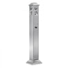 VEVOR Cigarette Butt Receptacle, Square Cigarette Butt Container with 4 Disposal Openings & Top Cover, Stainless Steel Outdoor Cigarette Butt Disposal for Garden, Office, Restaurant, Hotel, Silver
