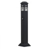 VEVOR Cigarette Butt Receptacle, Weatherproof Cigarette Butt Container with 4 Disposal Openings  & Top Cover, Freestanding Outdoor Cigarette Butt Disposal for Garden, Office, Restaurant, Hotel, Black