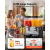 VEVOR Commercial Beverage Dispenser 2 Tanks 18 L / 19 QT Per Tank, Stainless Steel Juice Dispenser, Ice Tea Drink Machine with 45℉ to 54℉ Cooling Temperature, for Cold Drink Restaurant Bar Party