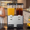 VEVOR Commercial Beverage Dispenser 2 Tanks 18 L / 19 QT Per Tank, Stainless Steel Juice Dispenser, Ice Tea Drink Machine with 45℉ to 54℉ Cooling Temperature, for Cold Drink Restaurant Bar Party