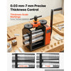 VEVOR Rolling Mill 3-in-1 Round Flat Square Pressing Roller Mill Machine, Manual Jewelry DIY Tool, 0.03-7 mm Adjustable Thickness, Stable & Even Rolling, for Ductile Metals, Gold, Silver, Copper