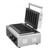 VEVOR Commercial Waffle Stick Maker, 6PCS 1500W Waffle Baker Machine, Non-Stick Stainless Steel Corn Hot Dog Waffle Iron with Temp and Time Control, Handle, for Restaurant Bakery Snack Bar Family