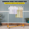 VEVOR Z Rack, Industrial Grade Z Base Garment Rack, Height Adjustable Rolling Z Garment Rack, Sturdy Steel Z Base Clothing Rack with Lockable Casters, for Home Clothing Store Display Orange (3 Sets)